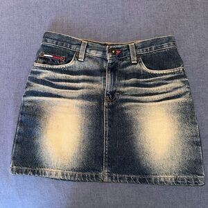 Tommy Hilfiger Faded Blue Mini Skirt